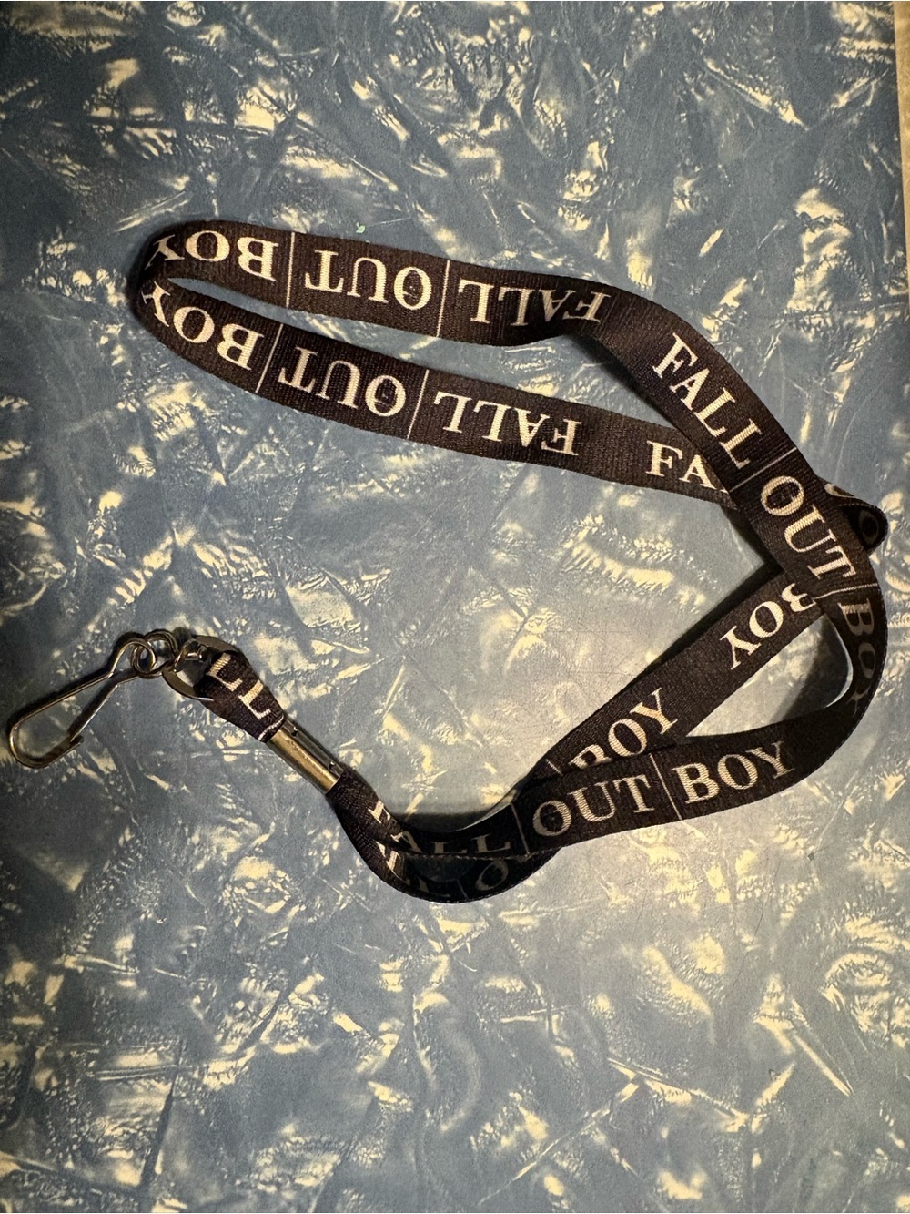 Black Fall Out Boy Logo Tour Lanyard